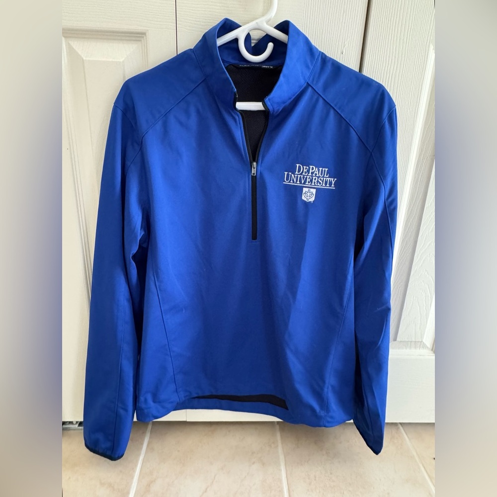 Blue DePaul University Quarter-Zip Pullover